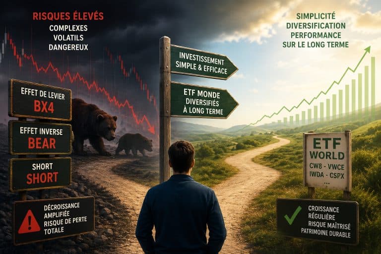 ETF à effet de levier et short : le piège du BX4, LQQ (2026)